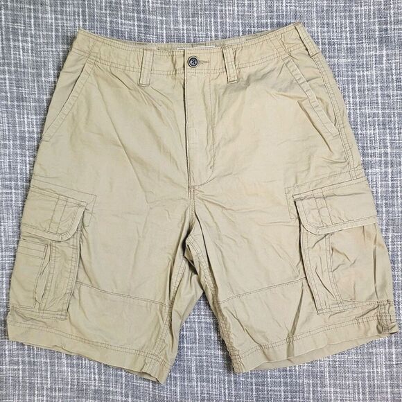 Champs Utility Cargo Shorts Outdoor Skater Khaki Tan Men's 32 Actual 32x10 - Picture 1 of 8
